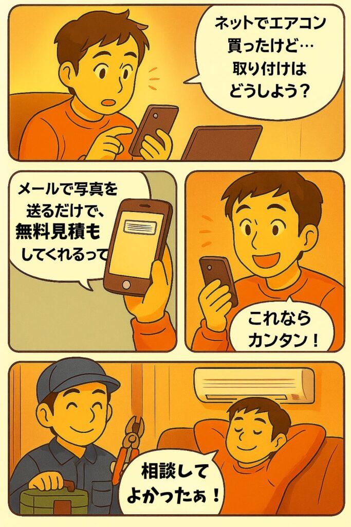 甲斐市でエアコン取付だけ頼みたい方へ｜ネット購入品も歓迎｜株式会社 
